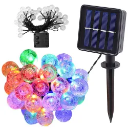 Girlanda ogrodowa lampki 40 LED solarna multikolor