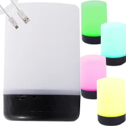 Lampka nocna LED RGB USB do pokoju, salonu, sypialni z 2 trybami i 8 kolorami
