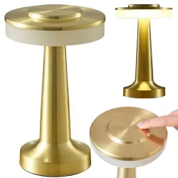 Lampka nocna stołowa dotykowa 3-stopniowa bezprzewodowa do sypialni Verk model 12309_ZŁ