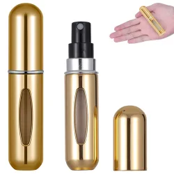 Atomizer podróżny z rozpylaczem do perfum flakon 5ml dozownik na perfumy Verk model 01752_ZŁ Atomizer podróżny z rozpylaczem do perfum flakon 5ml dozownik na perfumy Verk model 01752_ZŁ