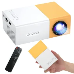Projektor YG300 wersja 2025 Full HD przenośny TV rzutnik USB HDMI pilot