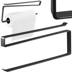 Uchwyt wieszak na ręcznik papierowy kuchenny wsuwany metalowy mat loft