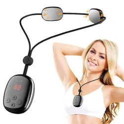 Masażer elektrostymulator szyi USB 15 mocy 4 tryby grzania masaż karku EMS
