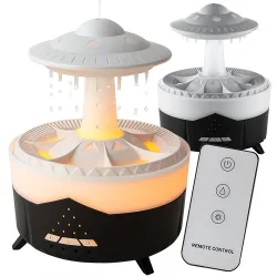 Nawilżacz powietrza dyfuzor zapachowy lampa led w kształcie ufo z pilotem