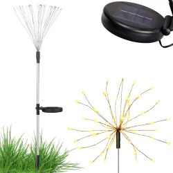 Lampa solarna ogrodowa LED dmuchawiec fajerwerk na szpikulcu do ogrodu