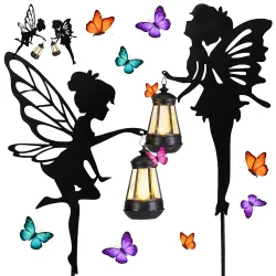2 x lampa solarna ozdobna z czujnikiem zmierzchu ozdoba wróżki elf lampion