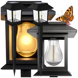 2 x Lampa solarna z czujnikiem zmierzchu i ruchu wbijana wodoodporna ozdobna