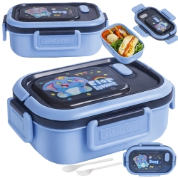 Lunchbox śniadaniówka pojemnik na śniadanie obiad z przegródkami sztućce