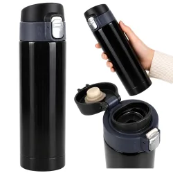 Termos kubek termiczny 400ml do kawy z ustnikiem szczelny do szkoły pracy