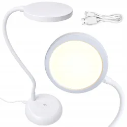 Lampka biurkowa LED elastyczna stojąca dotykowa giętka biała USB-C