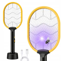Elektryczna łapka na komary muchy owady ćmy usb lampa uv rakieta 2 tryby