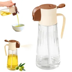 Spryskiwacz do oliwy oleju octu 2w1 dozownik w spreyu szklany 380ml