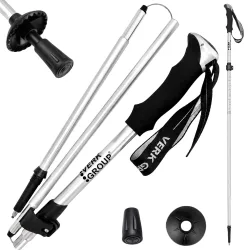 Kij trekkingowy składany regulowany do chodzenia 1szt lekki na wędrówki