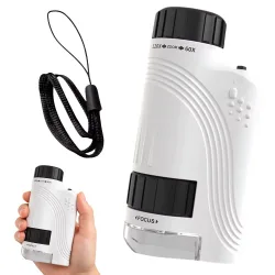 Mikroskop kompaktowy optyczny lupa 120x zoom led uv focus edukacyjny