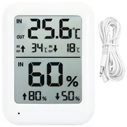 Stacja pogodowa pogody lcd termometr sonda higrometr magnes pokojowy zew