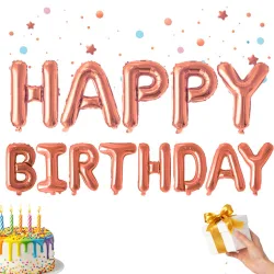 Balony foliowe happy birthday girlanda różowe napis urodziny dekoracja