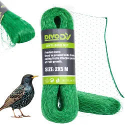 Siatka ochronna na ptaki 2x5 m mocna do ogrodu i drzew owocowych
