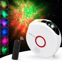 Projektor gwiazd galaktyki led bluetooth z głośnikiem pilot lampka nocna