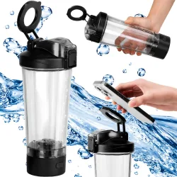 Shaker elektryczny usb 700ml bidon mikser do napojów ze statywem na telefon