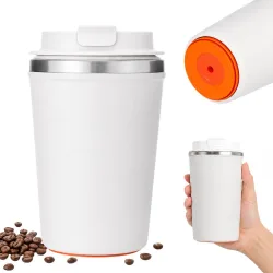 Kubek termiczny termos na gorące napoje kawa 380ml z przyssawką anti-spill