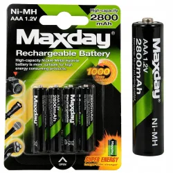Akumulatorki AAA 1,2V 2800mAh Ni-MH 4 sztuki
