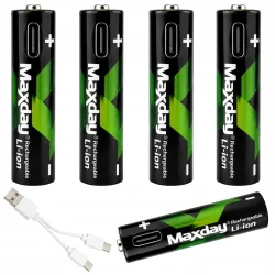 Akumulatorki AAA Li-Ion 1,5V 440mAh 4 szt USB-C