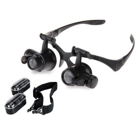 Lupa okulary zegarmistrzowska profe. 25x led pasek