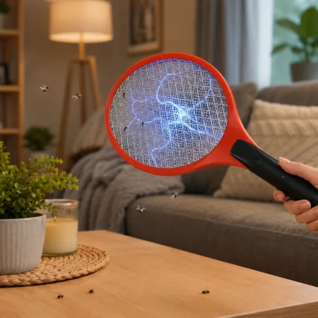 Elektryczna paletka do łapania much łapka packa na muchy komary ćmy muszki