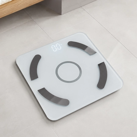 Analityczna waga łazienkowa bluetooth 180kg szkło