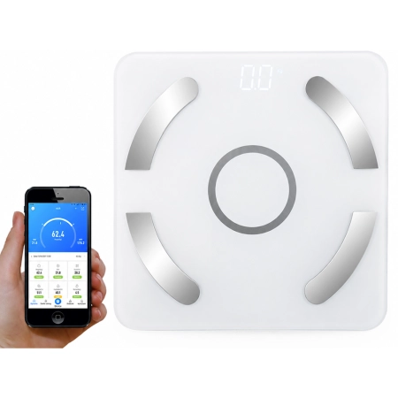 Analityczna waga łazienkowa bluetooth 180kg szkło