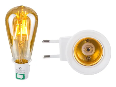 Adapter przejściówka na żarówkę wyłącznik 230V E27 Verk model 12267