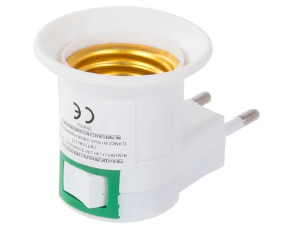 Adapter przejściówka na żarówkę wyłącznik 230V E27 Verk model 12267