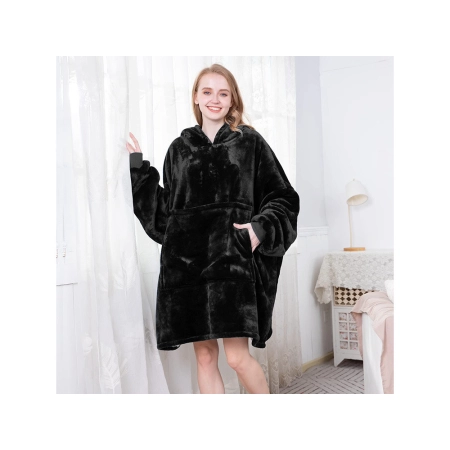 Ciepła bluza koc oversize xxl 2w1 gruba futrzak