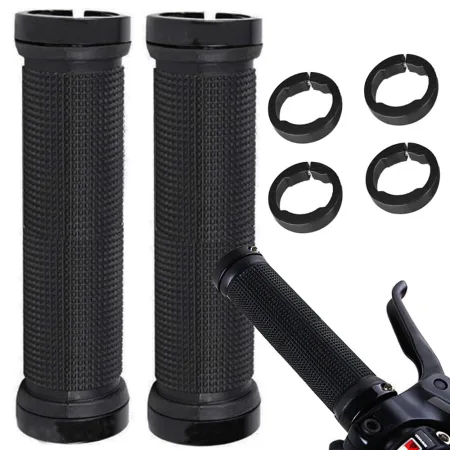 Chwyty rowerowe gumowe 130 mm czarne para