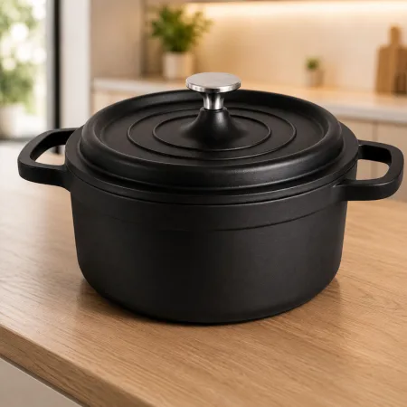 Garnek brytfanna do gotowania pieczenia non stick indukcja gaz pokrywa 4l