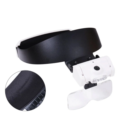 Lupa nagłowna czołowa okulary 2 led podświetlana