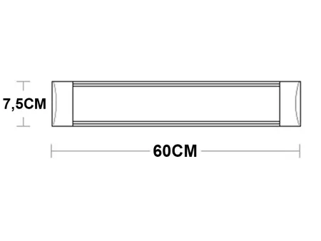 Lampa LED oprawa natynkowa świetlówka 60 cm 18W