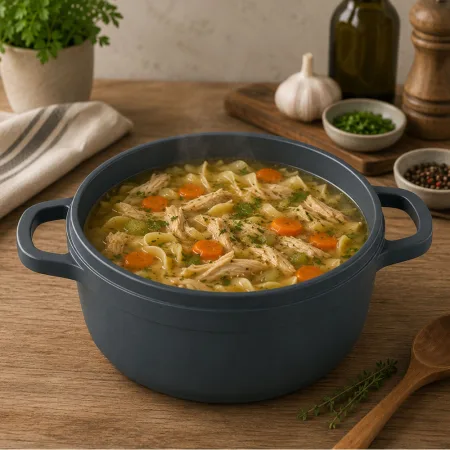 Garnek brytfanna do gotowania pieczenia non stick indukcja gaz pokrywa 2l