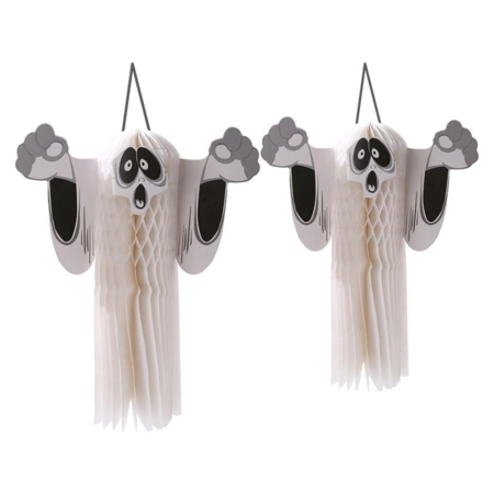 Duch zawieszka papierowa halloween duszek 3d składany z papieru dekoracja
