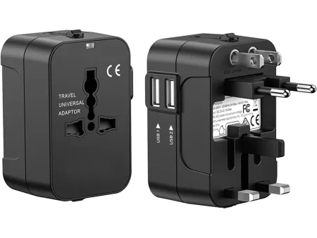 Adapter przejściówka wtyczka gniazdo UK USA EU AUS uniwersalna 2x USB Verk 06313