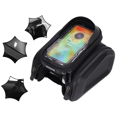 Torba rowerowa sakwa na ramę roweru etui na telefon wodoszczelna Verk model 14475