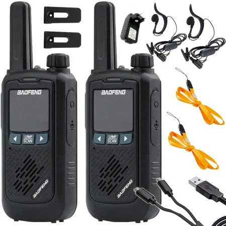 Krótkofalówki walkie talkie Baofeng BF-T17 radiotelefon zestaw latarka 2szt