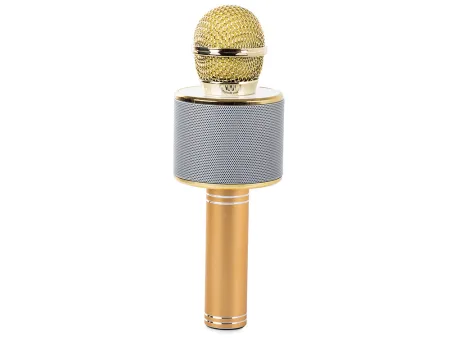 Mikrofon bezprzewodowy bluetooth głośnik karaoke modulator głosu okrągły Verk 01377_ZL