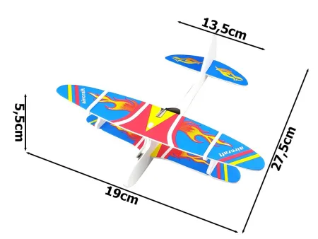 Samolot styropianowy latający piankowy USB silnik szybowiec rzutka lekki