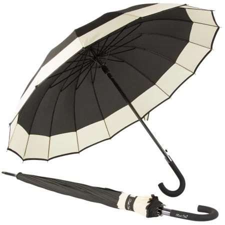 Elegancki duży parasol rządowy mocny XXL antypoślizgowa rączka automatyczny