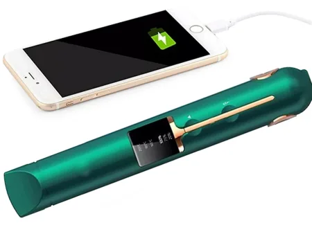 Prostownica do włosów ceramiczna LCD 2w1 z regulacją temperatury i power bankiem