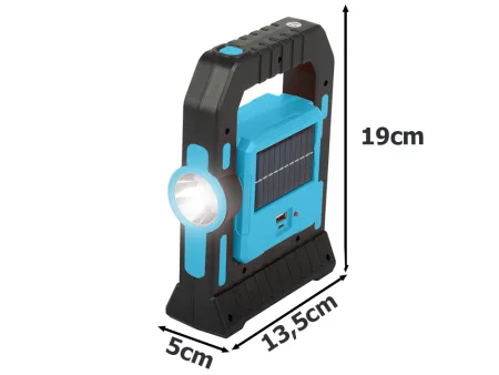 Latarka turystyczna LED solarna lampa biwakowa z akumulatorem Verk model 12290_N