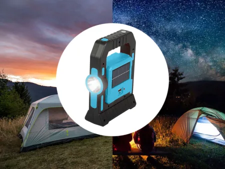 Latarka turystyczna LED solarna lampa biwakowa z akumulatorem Verk model 12290_N