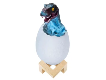 Lampka nocna dinozaur tyranosaur jajko RGB LED świecące dla dzieci