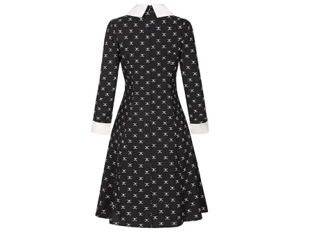 Sukienka Wednesday Addams strój kostium dla dzieci Halloween przebranie 115-125 cm